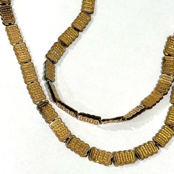 Vintage Antique Book Chain 18” Reversible Rolled Gold Plated Necklace - Picture 12 of 16
